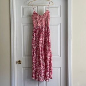 Free People Floral Pink Maxi Dress